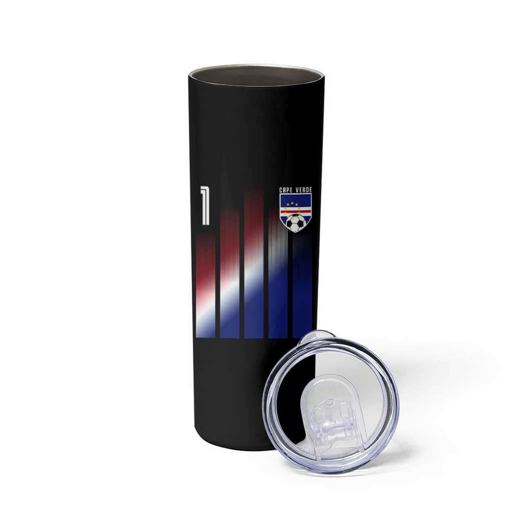 Cape Verde Flag Retro Sports Cabo Verdean Roots Skinny Tumbler