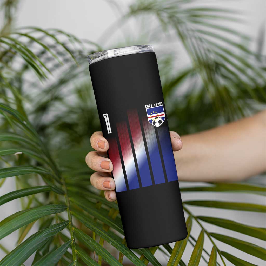 Cape Verde Flag Retro Sports Cabo Verdean Roots Skinny Tumbler