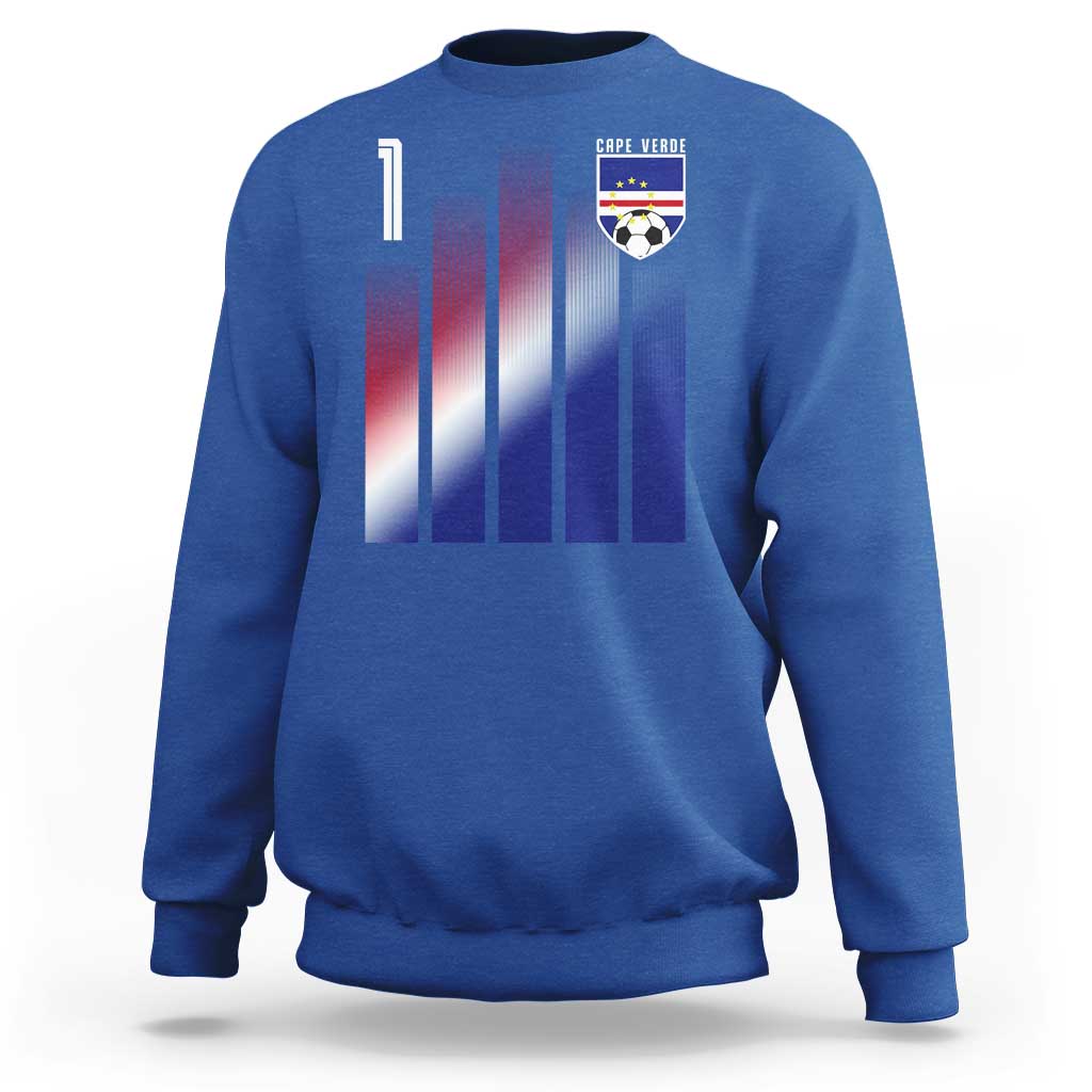 Cape Verde Flag Retro Sports Cabo Verdean Roots Sweatshirt