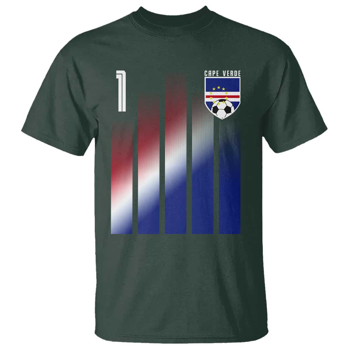 Cape Verde Flag Retro Sports Cabo Verdean Roots T Shirt
