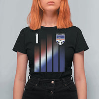 Cape Verde Flag Retro Sports Cabo Verdean Roots T Shirt For Women
