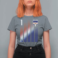 Cape Verde Flag Retro Sports Cabo Verdean Roots T Shirt For Women