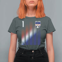 Cape Verde Flag Retro Sports Cabo Verdean Roots T Shirt For Women