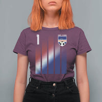 Cape Verde Flag Retro Sports Cabo Verdean Roots T Shirt For Women