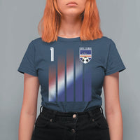 Cape Verde Flag Retro Sports Cabo Verdean Roots T Shirt For Women