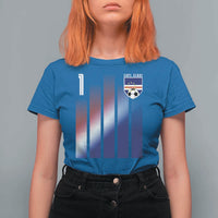 Cape Verde Flag Retro Sports Cabo Verdean Roots T Shirt For Women