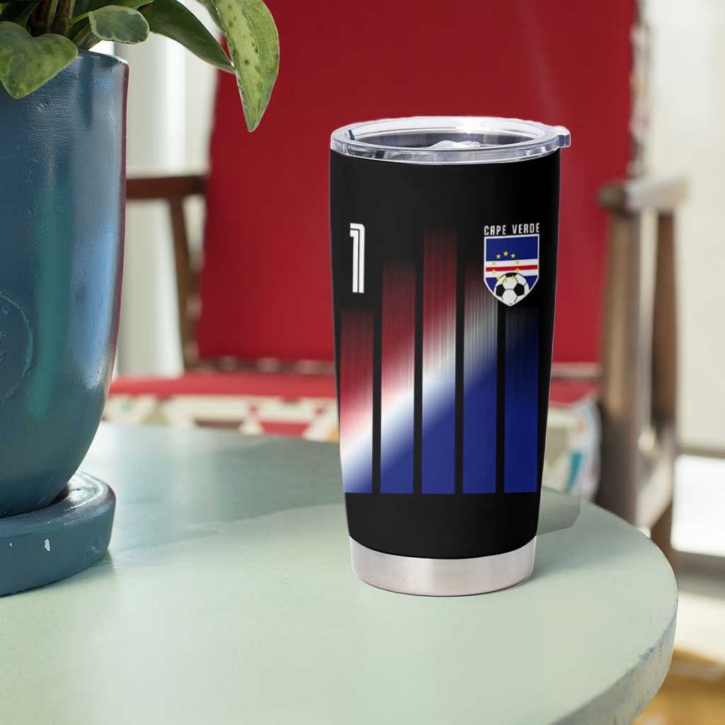 Cape Verde Flag Retro Sports Cabo Verdean Roots Tumbler Cup
