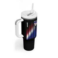Cape Verde Flag Retro Sports Cabo Verdean Roots Tumbler With Handle