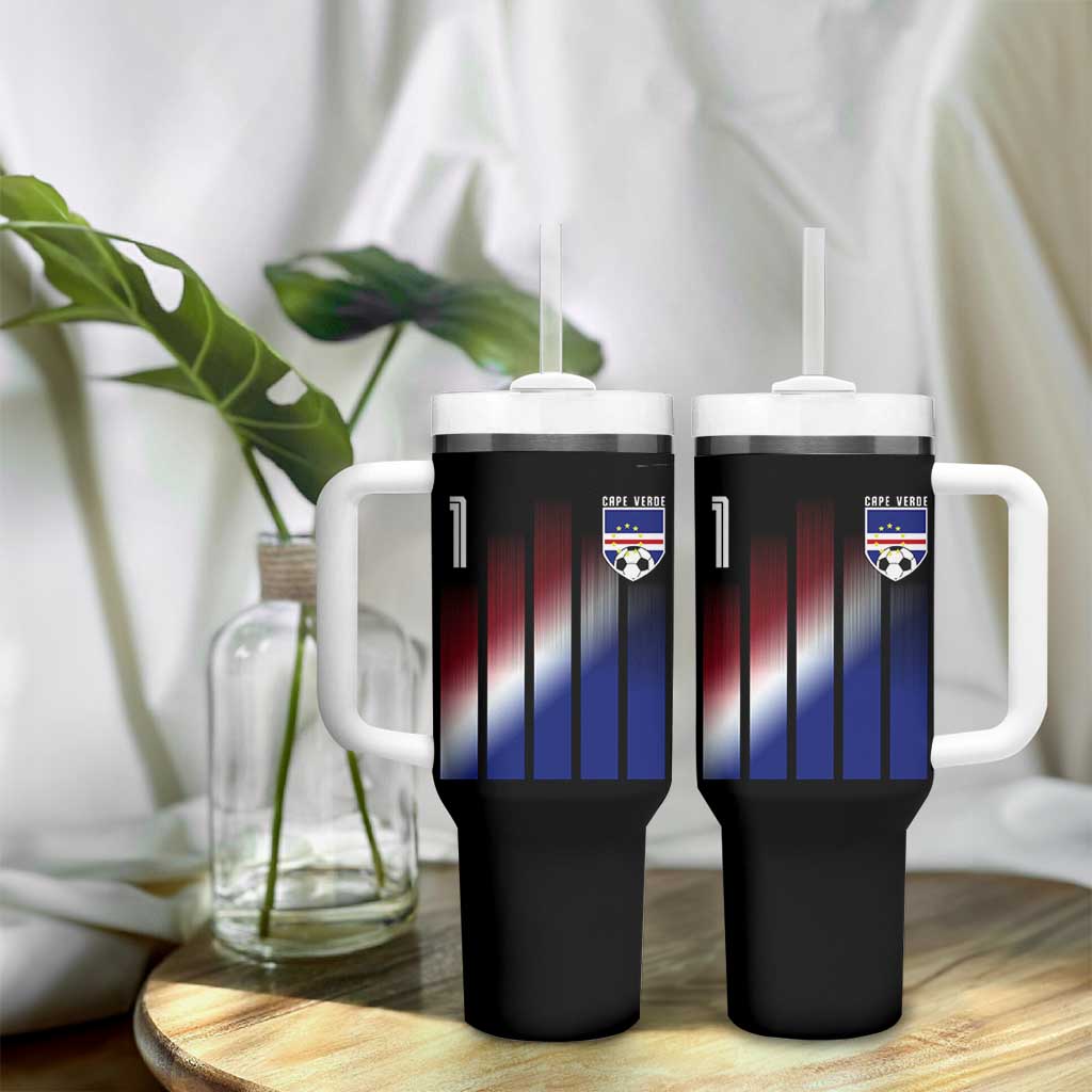 Cape Verde Flag Retro Sports Cabo Verdean Roots Tumbler With Handle