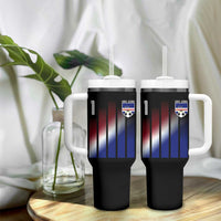 Cape Verde Flag Retro Sports Cabo Verdean Roots Tumbler With Handle