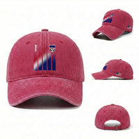 Cape Verde Flag Retro Sports Cabo Verdean Roots Washed Cotton Baseball Cap