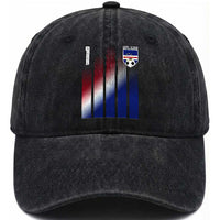 Cape Verde Flag Retro Sports Cabo Verdean Roots Washed Cotton Baseball Cap