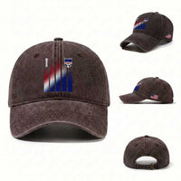 Cape Verde Flag Retro Sports Cabo Verdean Roots Washed Cotton Baseball Cap