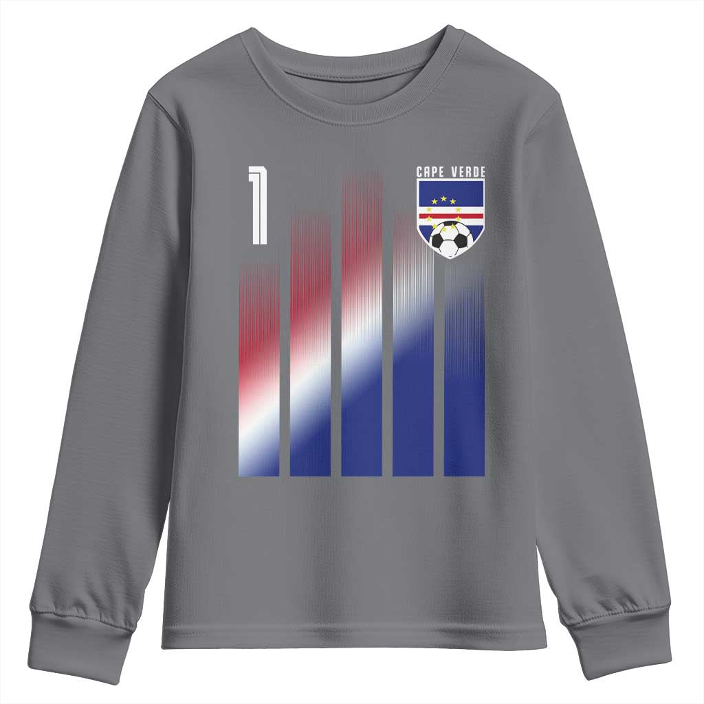 Cape Verde Flag Retro Sports Cabo Verdean Roots Youth Sweatshirt