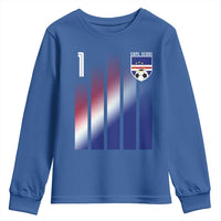 Cape Verde Flag Retro Sports Cabo Verdean Roots Youth Sweatshirt
