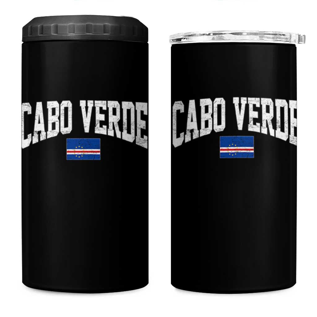 Cabo Verde Sports Throwback 4 in 1 Can Cooler Tumbler Cape Verdean Pride Lovers