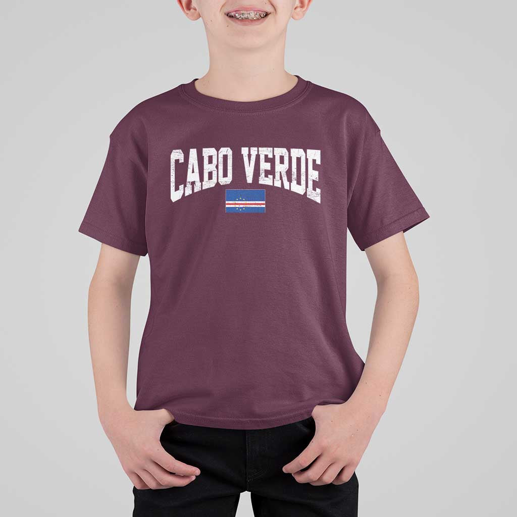 Cabo Verde Sports Throwback T Shirt For Kid Cape Verdean Pride Lovers