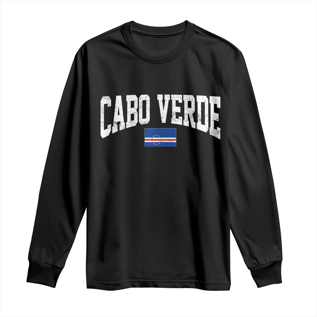 Cabo Verde Sports Throwback Long Sleeve Shirt Cape Verdean Pride Lovers