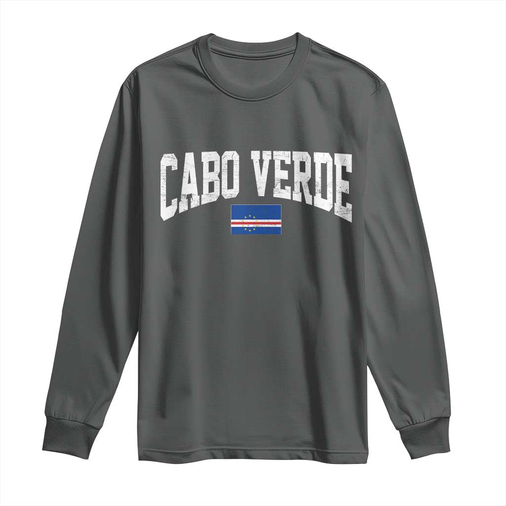 Cabo Verde Sports Throwback Long Sleeve Shirt Cape Verdean Pride Lovers