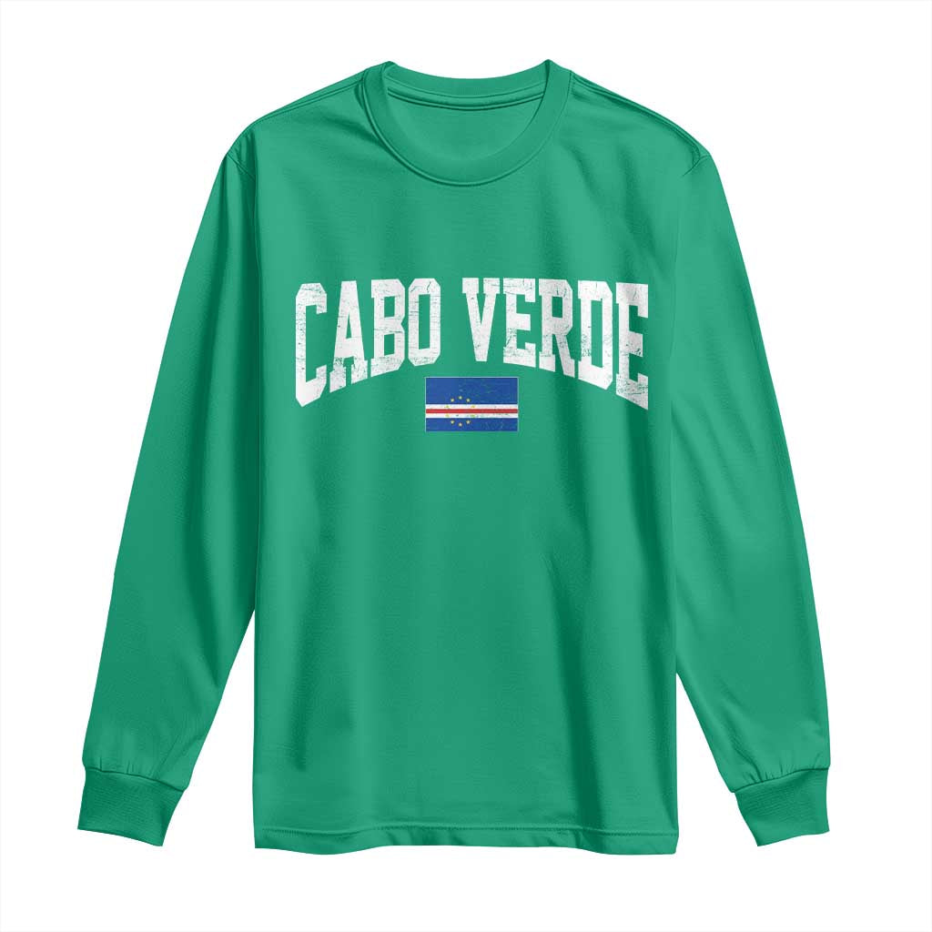 Cabo Verde Sports Throwback Long Sleeve Shirt Cape Verdean Pride Lovers