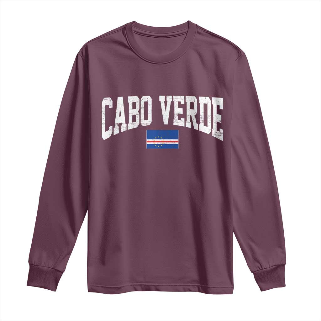 Cabo Verde Sports Throwback Long Sleeve Shirt Cape Verdean Pride Lovers