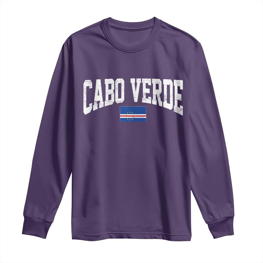 Cabo Verde Sports Throwback Long Sleeve Shirt Cape Verdean Pride Lovers