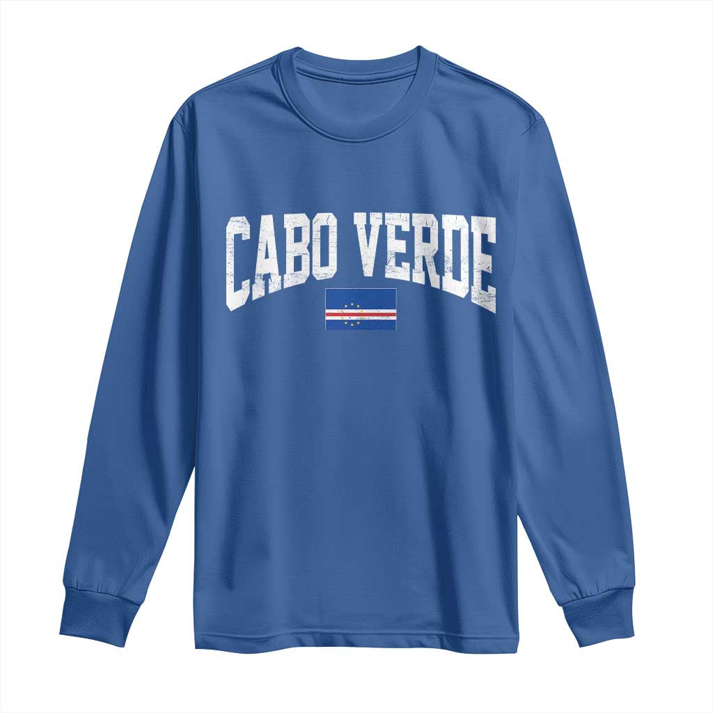 Cabo Verde Sports Throwback Long Sleeve Shirt Cape Verdean Pride Lovers