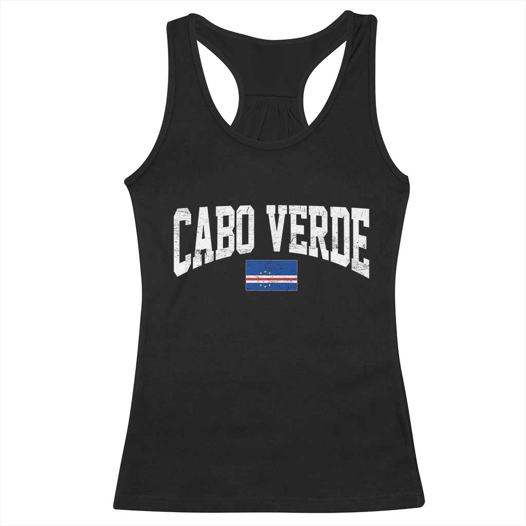 Cabo Verde Sports Throwback Racerback Tank Top Cape Verdean Pride Lovers