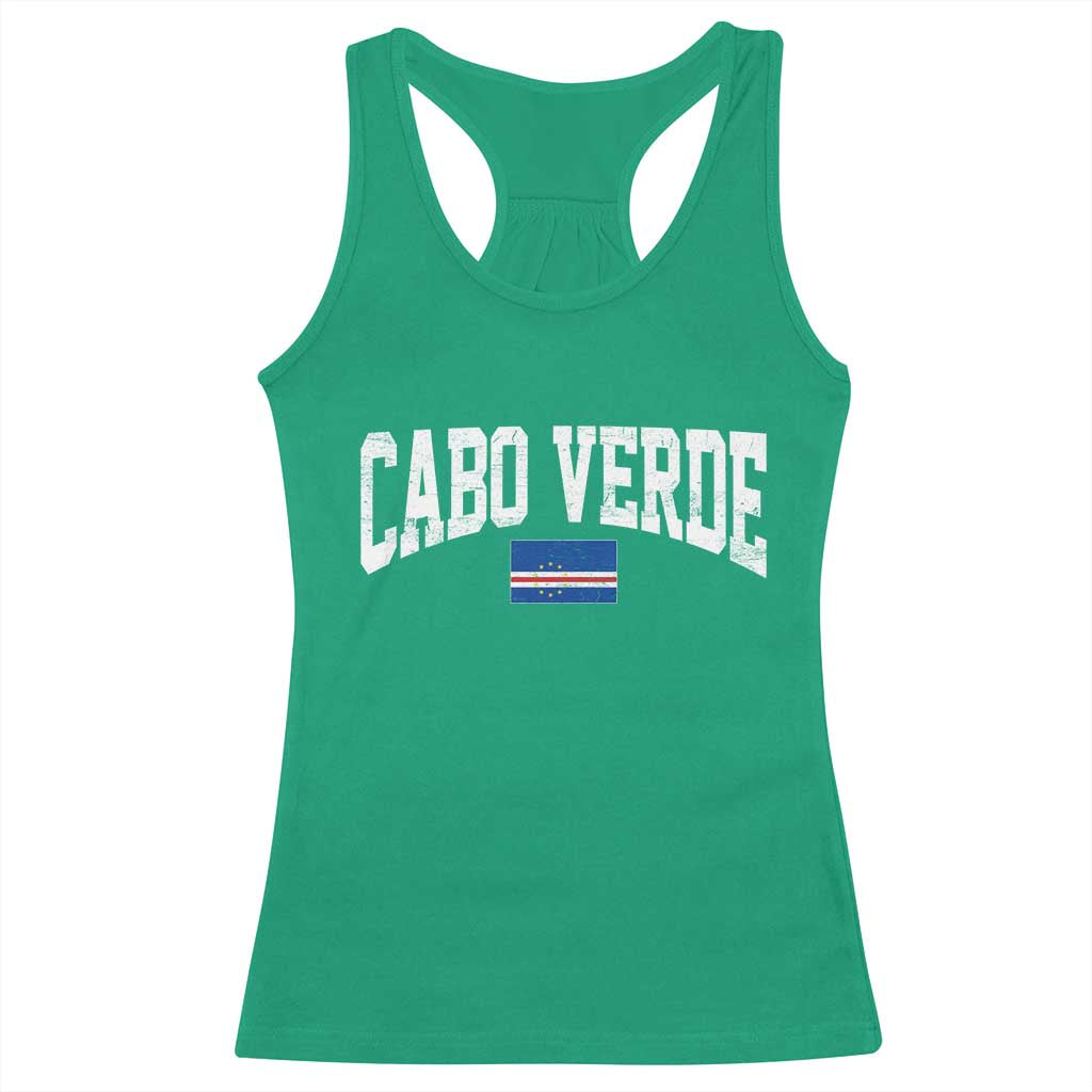 Cabo Verde Sports Throwback Racerback Tank Top Cape Verdean Pride Lovers