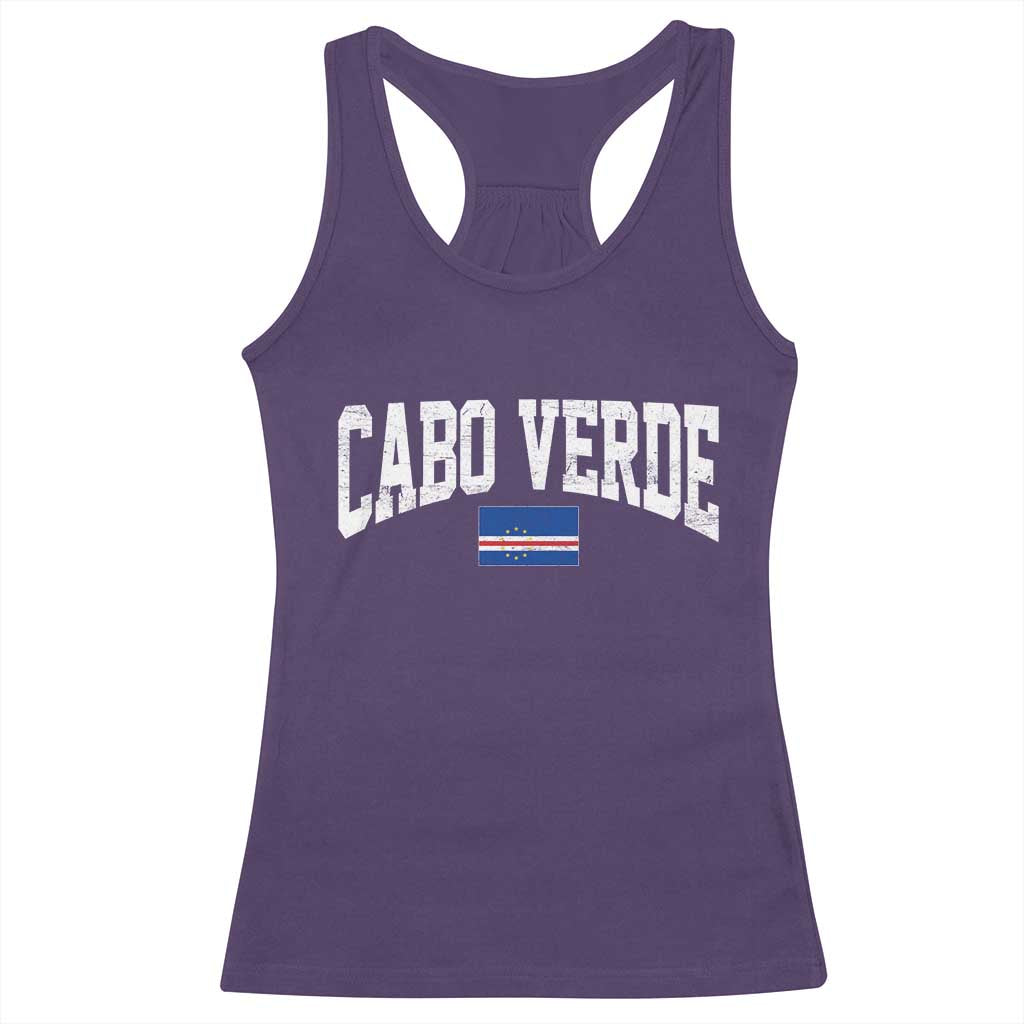 Cabo Verde Sports Throwback Racerback Tank Top Cape Verdean Pride Lovers