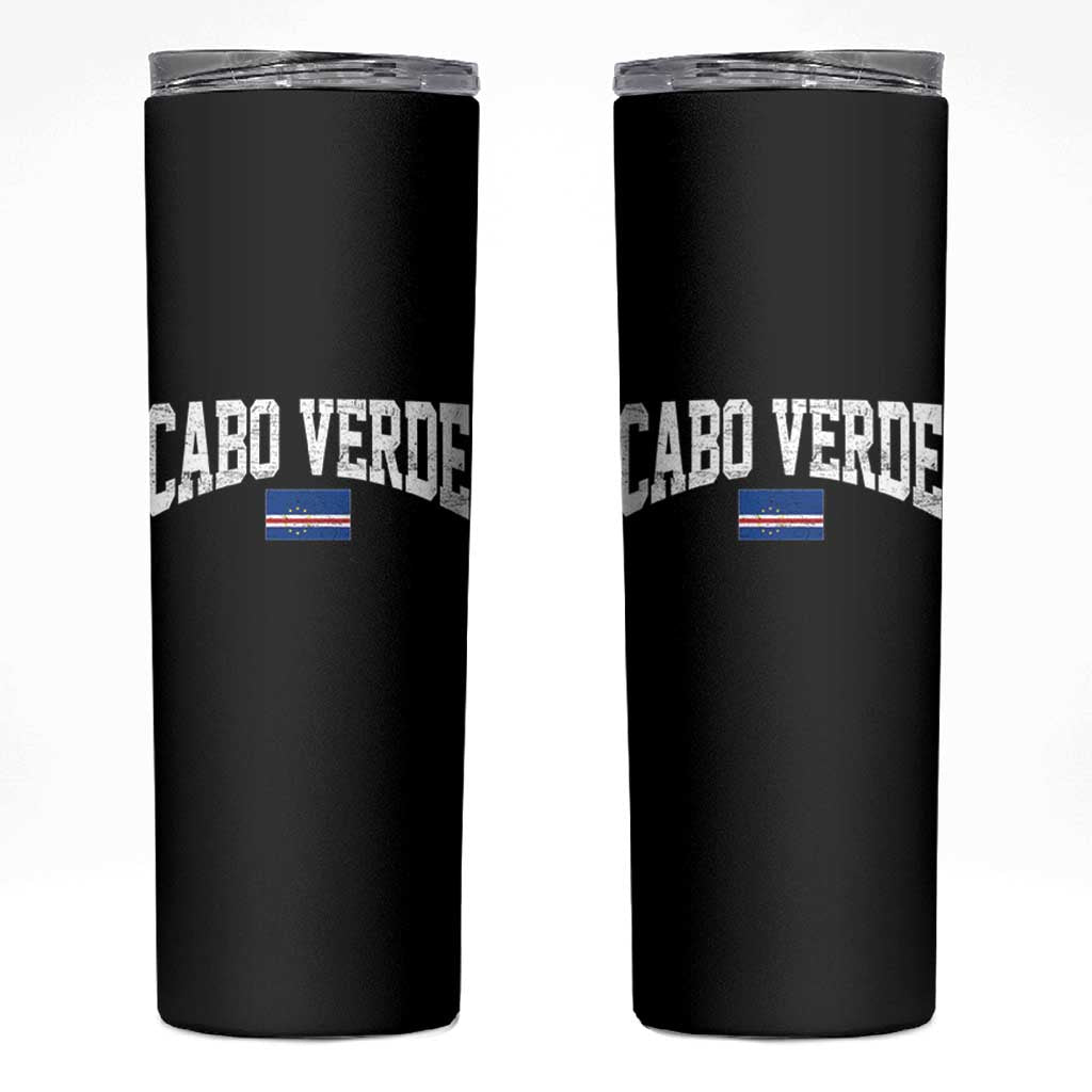 Cabo Verde Sports Throwback Skinny Tumbler Cape Verdean Pride Lovers