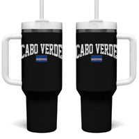 Cabo Verde Sports Throwback Tumbler With Handle Cape Verdean Pride Lovers