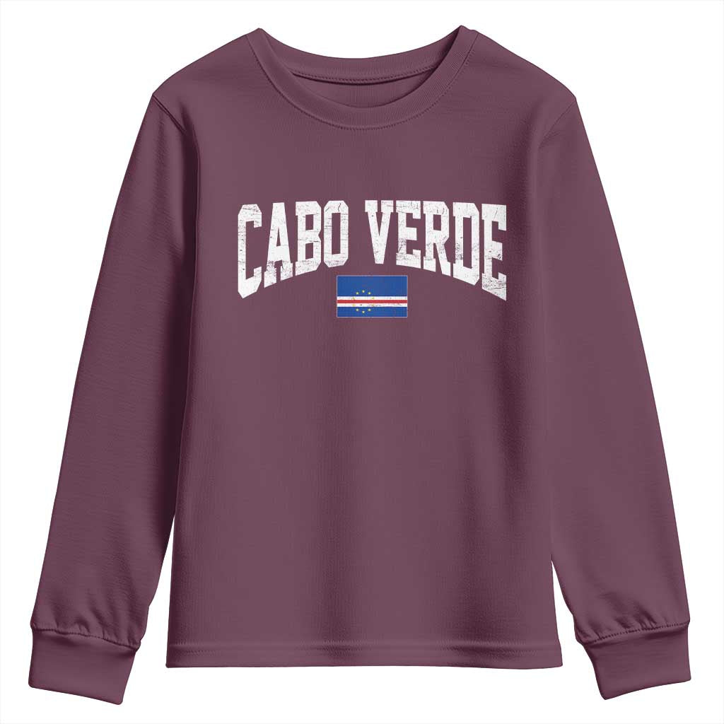Cabo Verde Sports Throwback Youth Sweatshirt Cape Verdean Pride Lovers