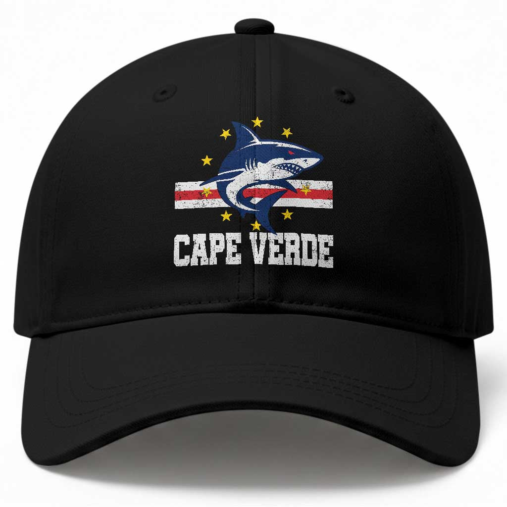 Vintage Cape Verde Shark Cabo Verdean Roots Baseball Cap