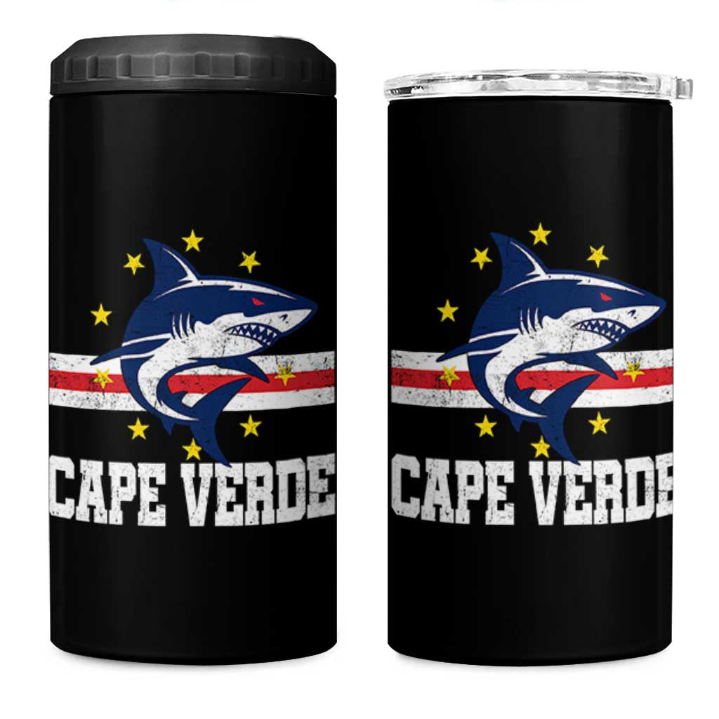 Vintage Cape Verde Shark Cabo Verdean Roots 4 in 1 Can Cooler Tumbler
