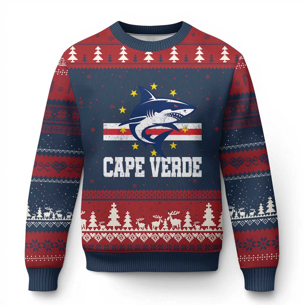 Vintage Cape Verde Shark Cabo Verdean Roots Ugly Christmas Sweater
