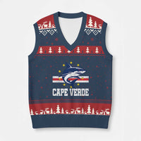 Vintage Cape Verde Shark Cabo Verdean Roots V-Neck Knit Sweater Vest