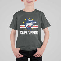 Vintage Cape Verde Shark Cabo Verdean Roots T Shirt For Kid
