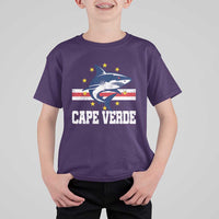Vintage Cape Verde Shark Cabo Verdean Roots T Shirt For Kid