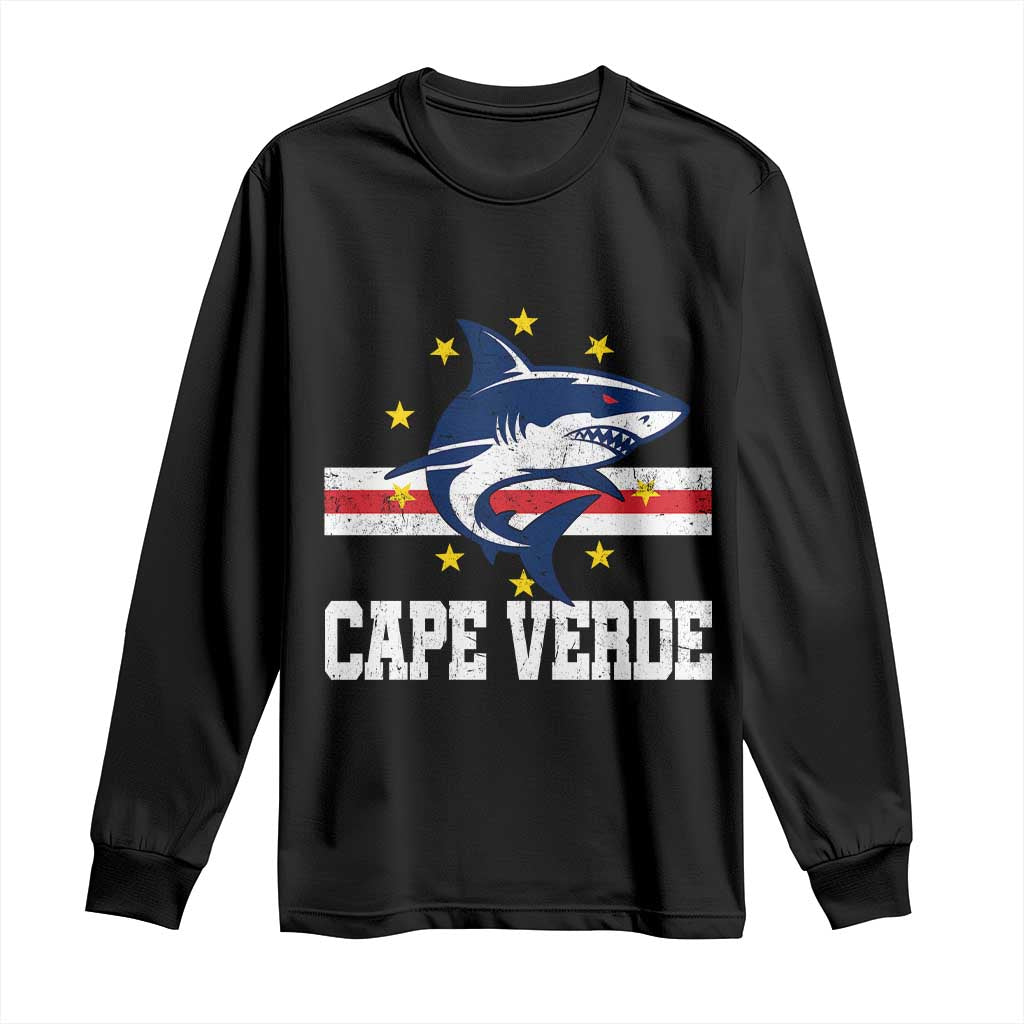 Vintage Cape Verde Shark Cabo Verdean Roots Long Sleeve Shirt