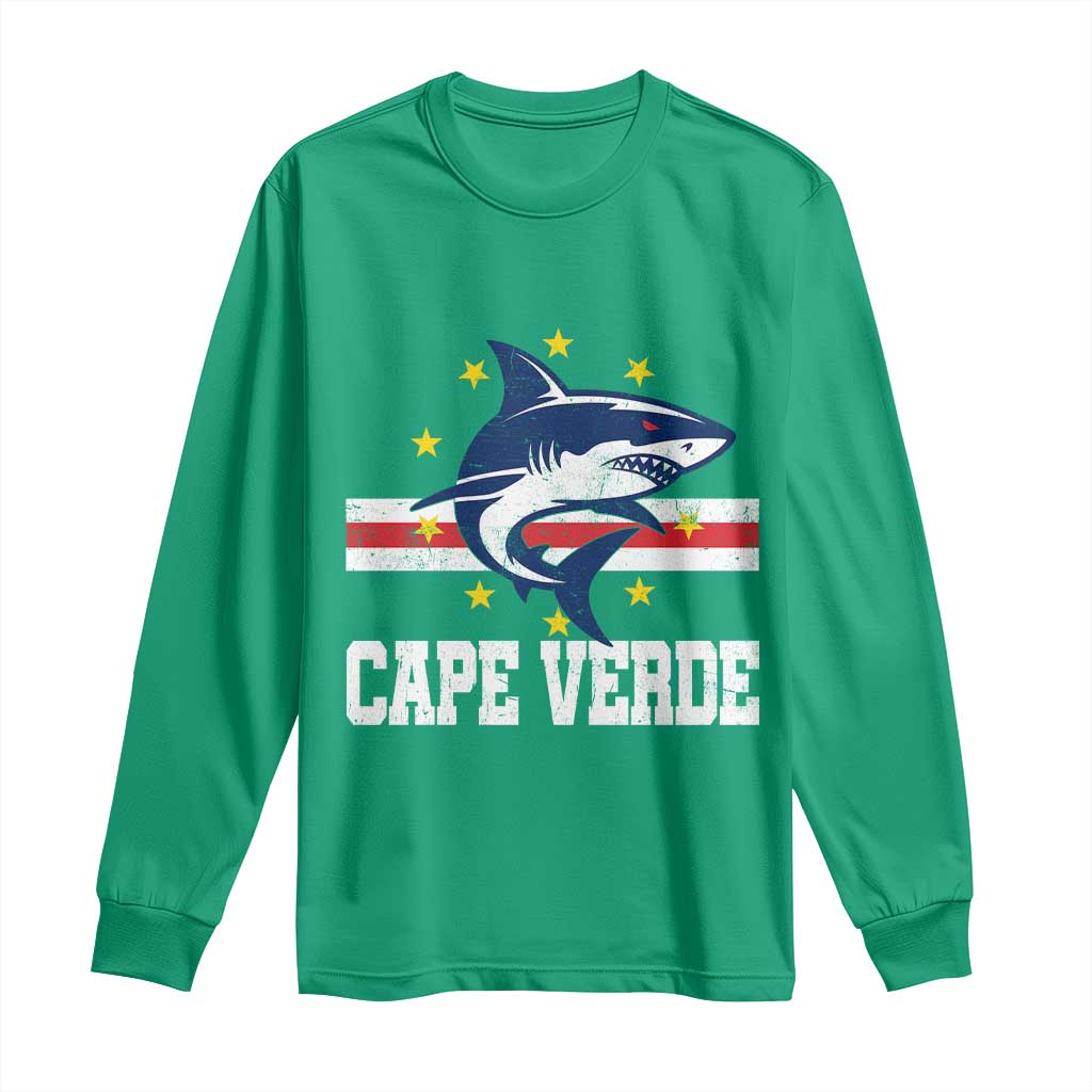 Vintage Cape Verde Shark Cabo Verdean Roots Long Sleeve Shirt