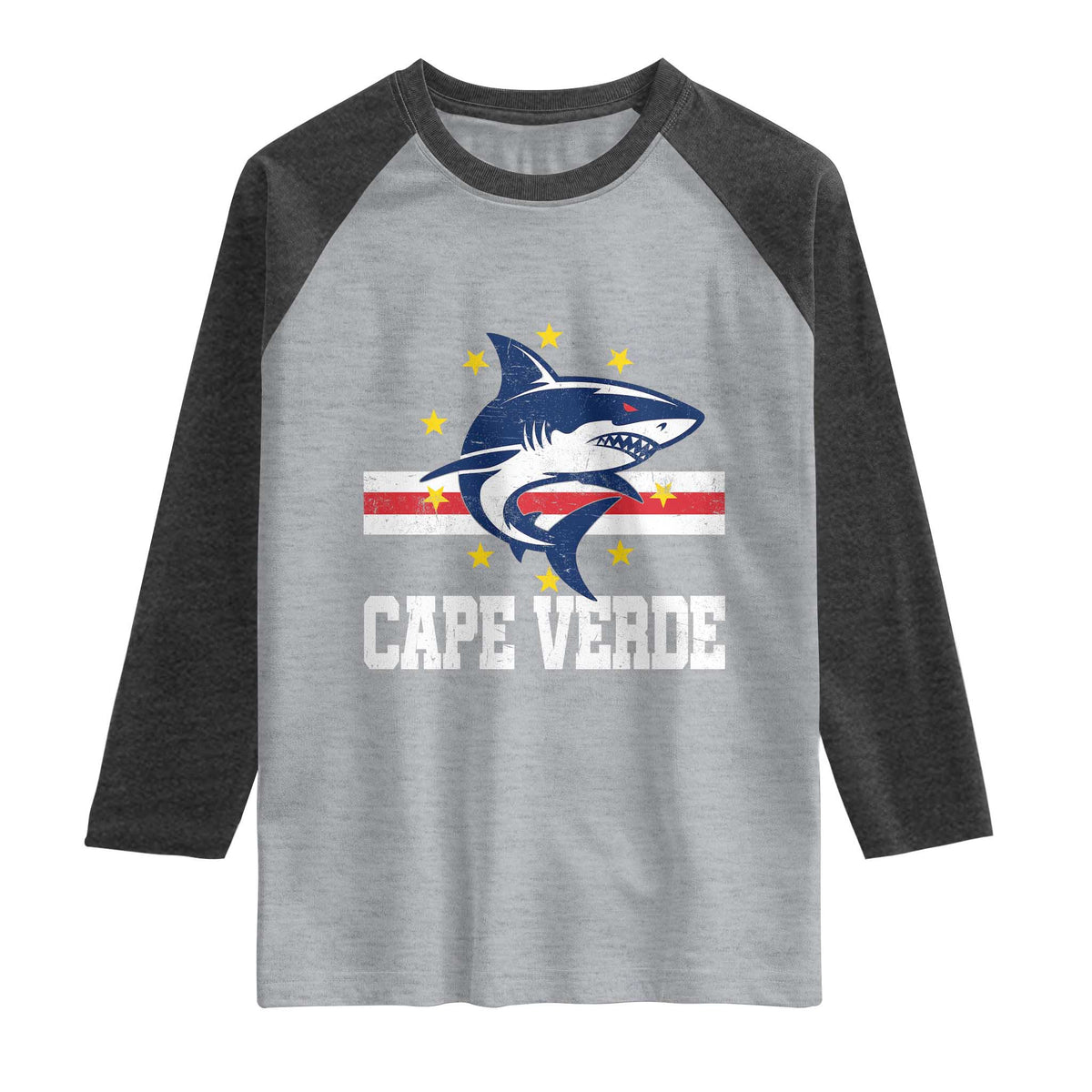 Vintage Cape Verde Shark Cabo Verdean Roots Raglan Shirt