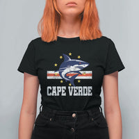 Vintage Cape Verde Shark Cabo Verdean Roots T Shirt For Women