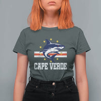 Vintage Cape Verde Shark Cabo Verdean Roots T Shirt For Women