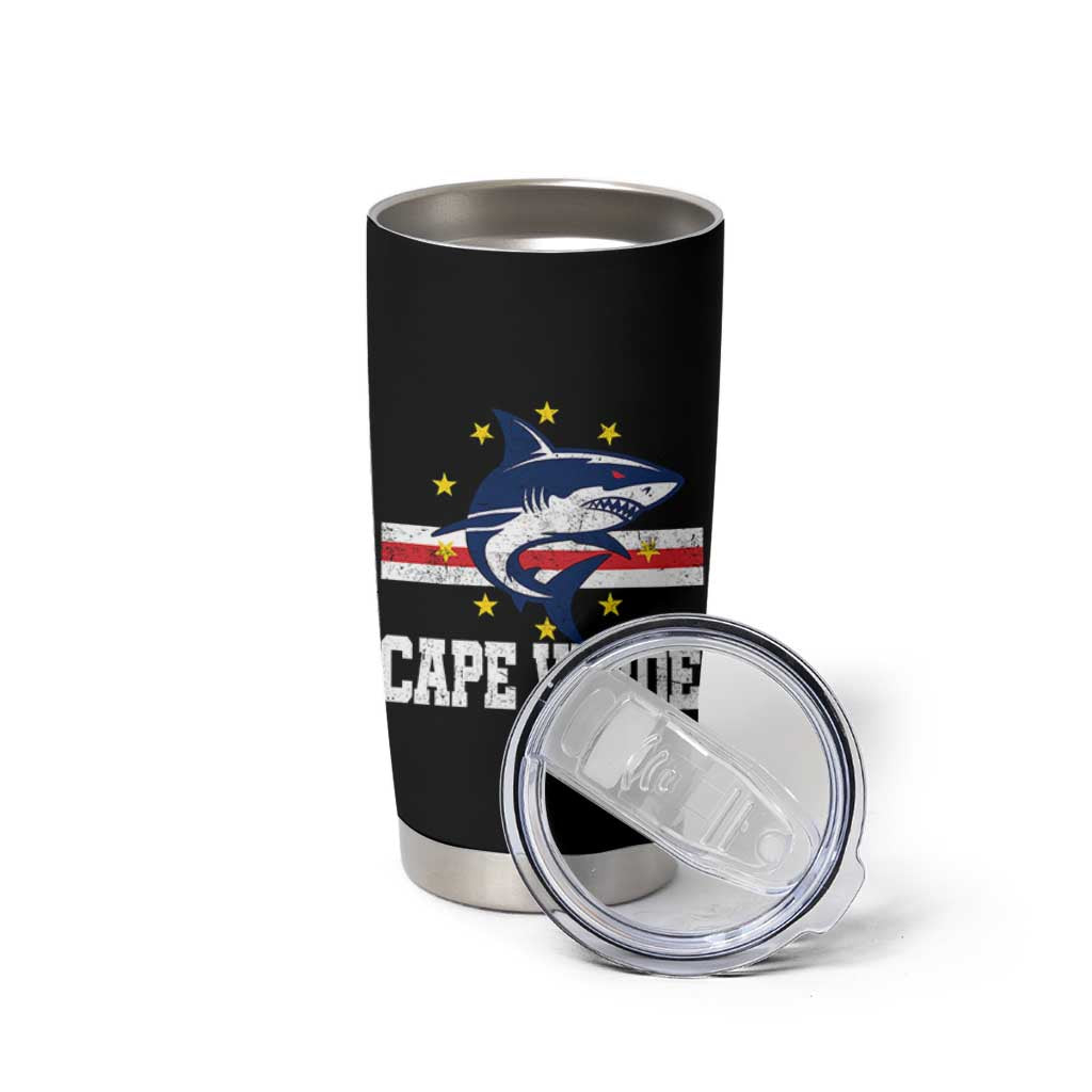 Vintage Cape Verde Shark Cabo Verdean Roots Tumbler Cup