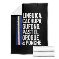 Cape Verde Cuisine Throw Blanket Linguica Cachupa Gufong Cabo Verde Heritage