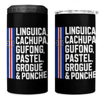 Cape Verde Cuisine 4 in 1 Can Cooler Tumbler Linguica Cachupa Gufong Cabo Verde Heritage