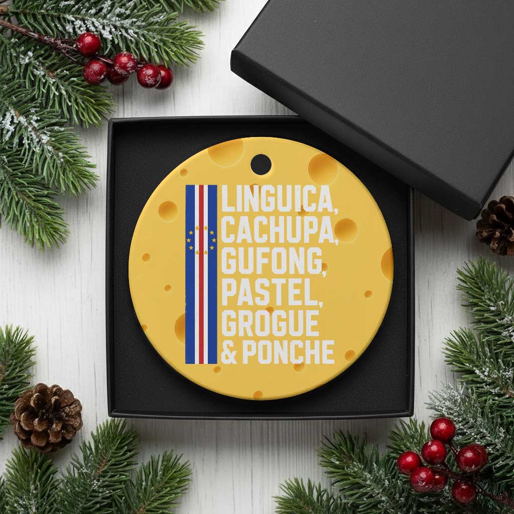 Cape Verde Cuisine Ceramic Ornament Linguica Cachupa Gufong Cabo Verde Heritage