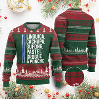 Cape Verde Cuisine Ugly Christmas Sweater Linguica Cachupa Gufong Cabo Verde Heritage