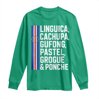 Cape Verde Cuisine Long Sleeve Shirt Linguica Cachupa Gufong Cabo Verde Heritage